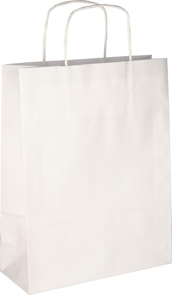PS203G002 Papiertasche mit Papierkordel EKO PLUS weiß glatt