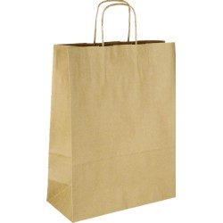 PS105G001 Papiertasche mit Papierkordel EKO PLUS braun glatt.