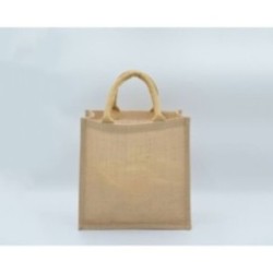 Jutetasche mit kurzen Henkeln natur