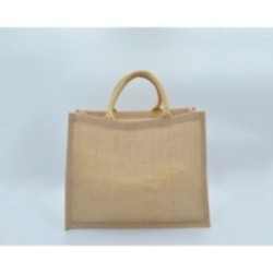 Jutetasche mit kurzen Henkeln natur