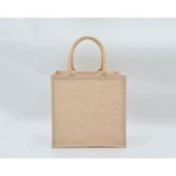 Juco-Tasche mit kurzen Henkeln natur