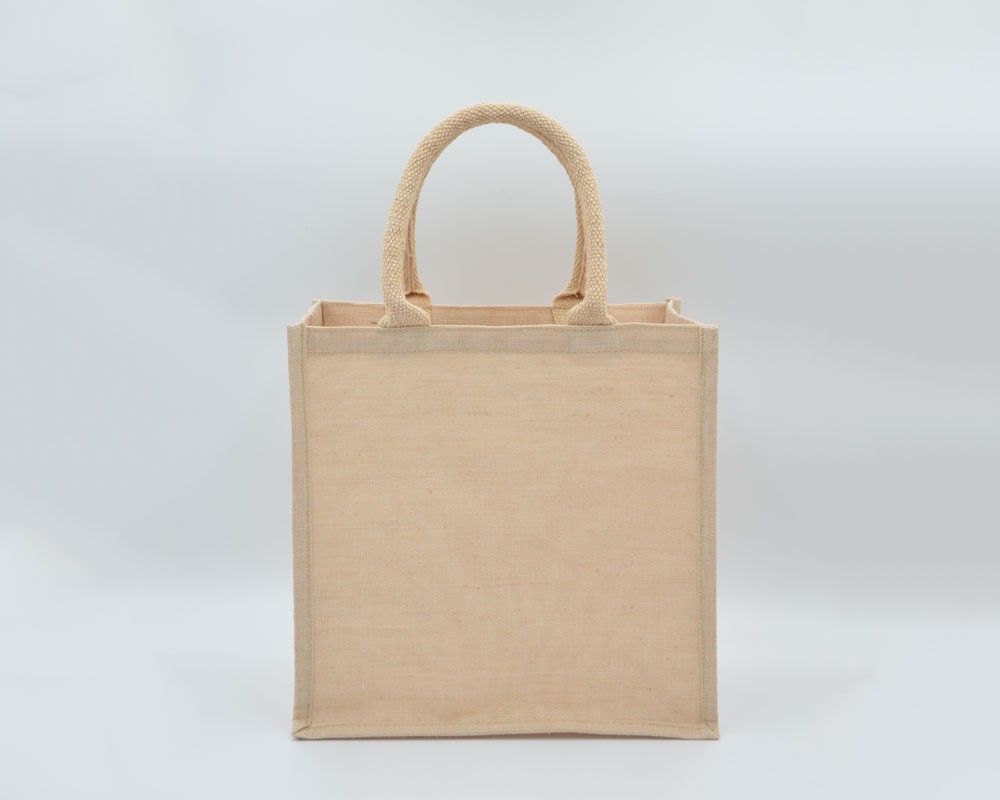 Juco-Tasche mit kurzen Henkeln natur