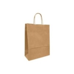 Papiertasche mit Papierkordel braun