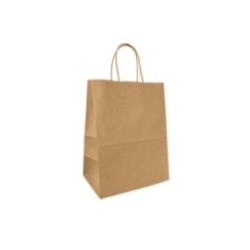 Papiertasche mit Papierkordel braun