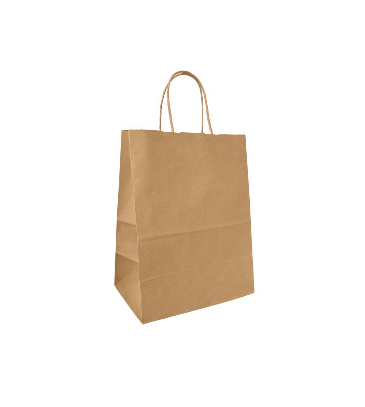 Papiertasche mit Papierkordel braun