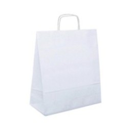 Papiertasche mit Papierkordel weiß