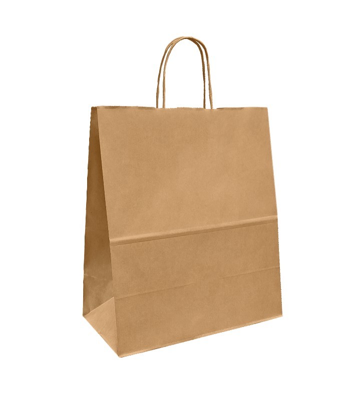 Papiertasche mit Papierkordel braun