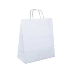 Papiertasche mit Papierkordel weiß