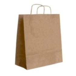 Papiertasche mit Papierkordel braun