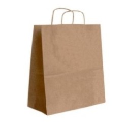 Papiertasche mit Papierkordel braun