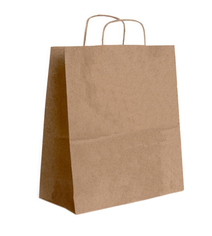 Papiertasche mit Papierkordel braun