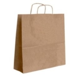 Papiertasche mit Papierkordel braun