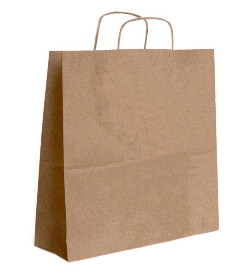 Papiertasche mit Papierkordel braun