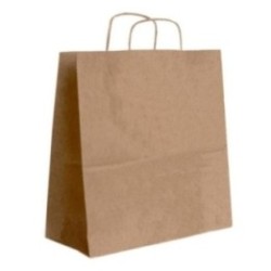 Papiertasche mit Papierkordel braun