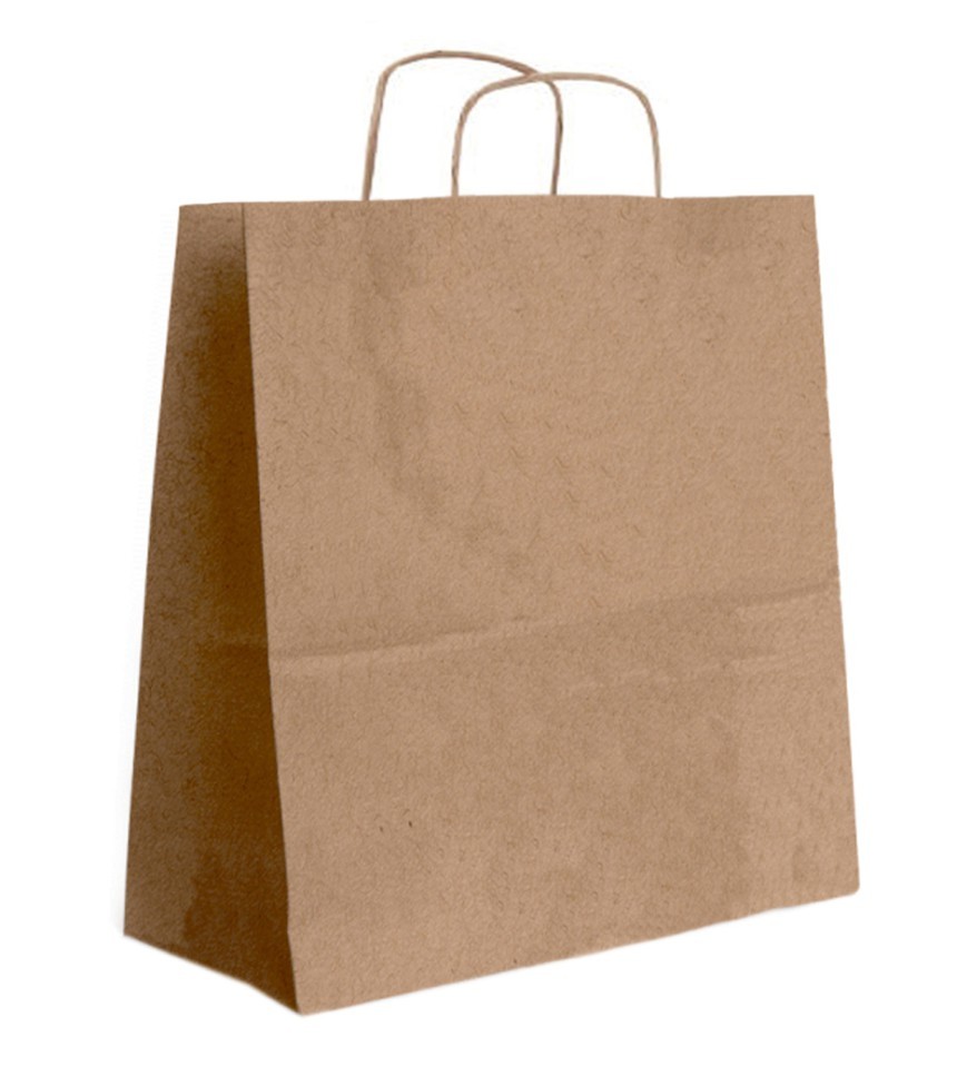 Papiertasche mit Papierkordel braun