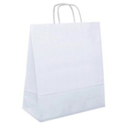 Papiertasche mit Papierkordel weiß