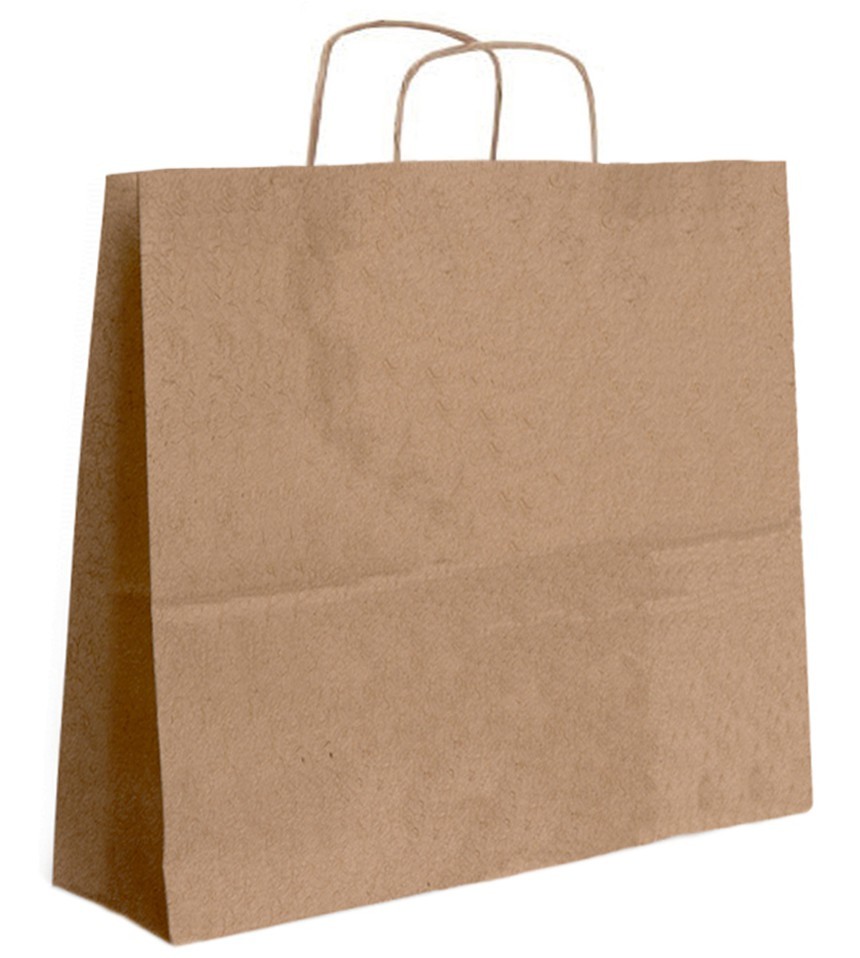Papiertasche mit Papierkordel braun