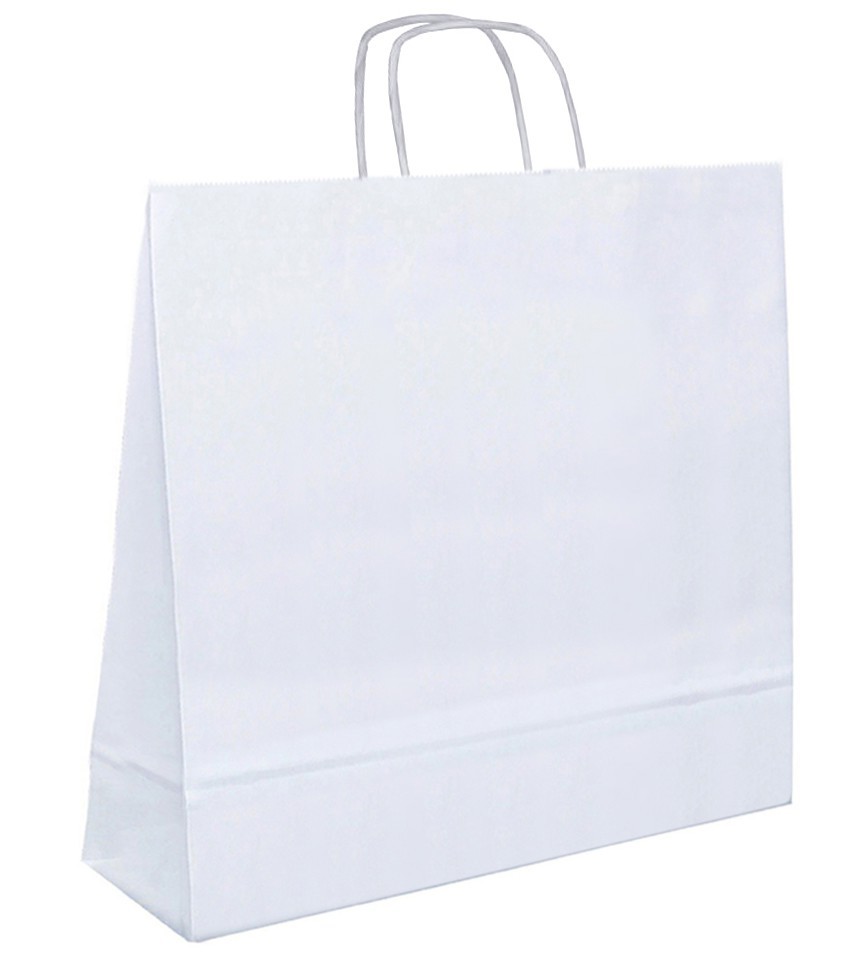 Papiertasche mit Papierkordel weiß