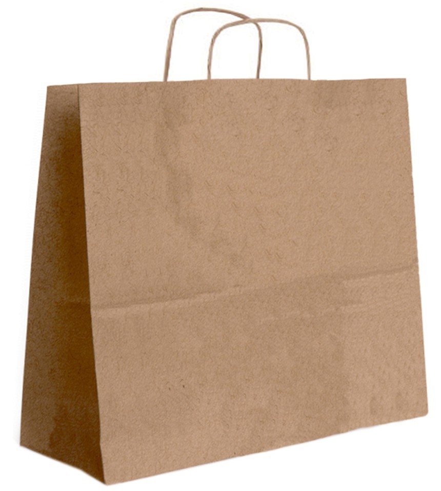 Papiertasche mit Papierkordel braun