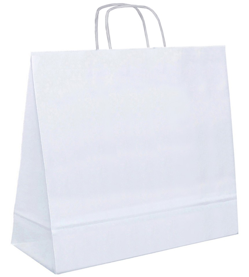 Papiertasche mit Papierkordel weiß