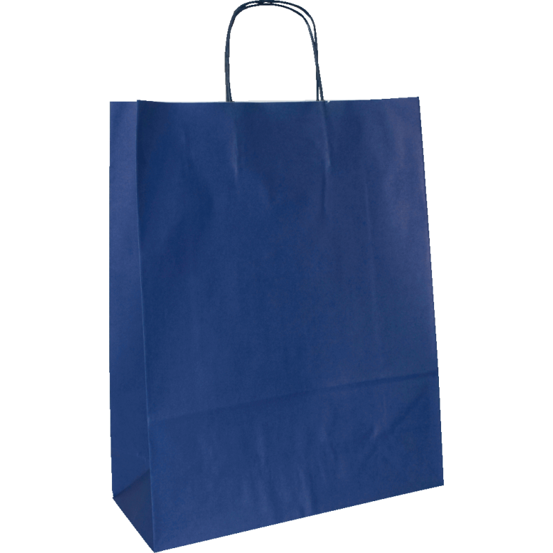 Papiertasche mit Papierkordel marineblau