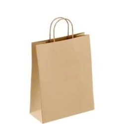 Papiertasche mit Papierkordel braun