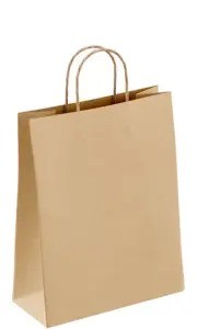 Papiertasche mit Papierkordel braun