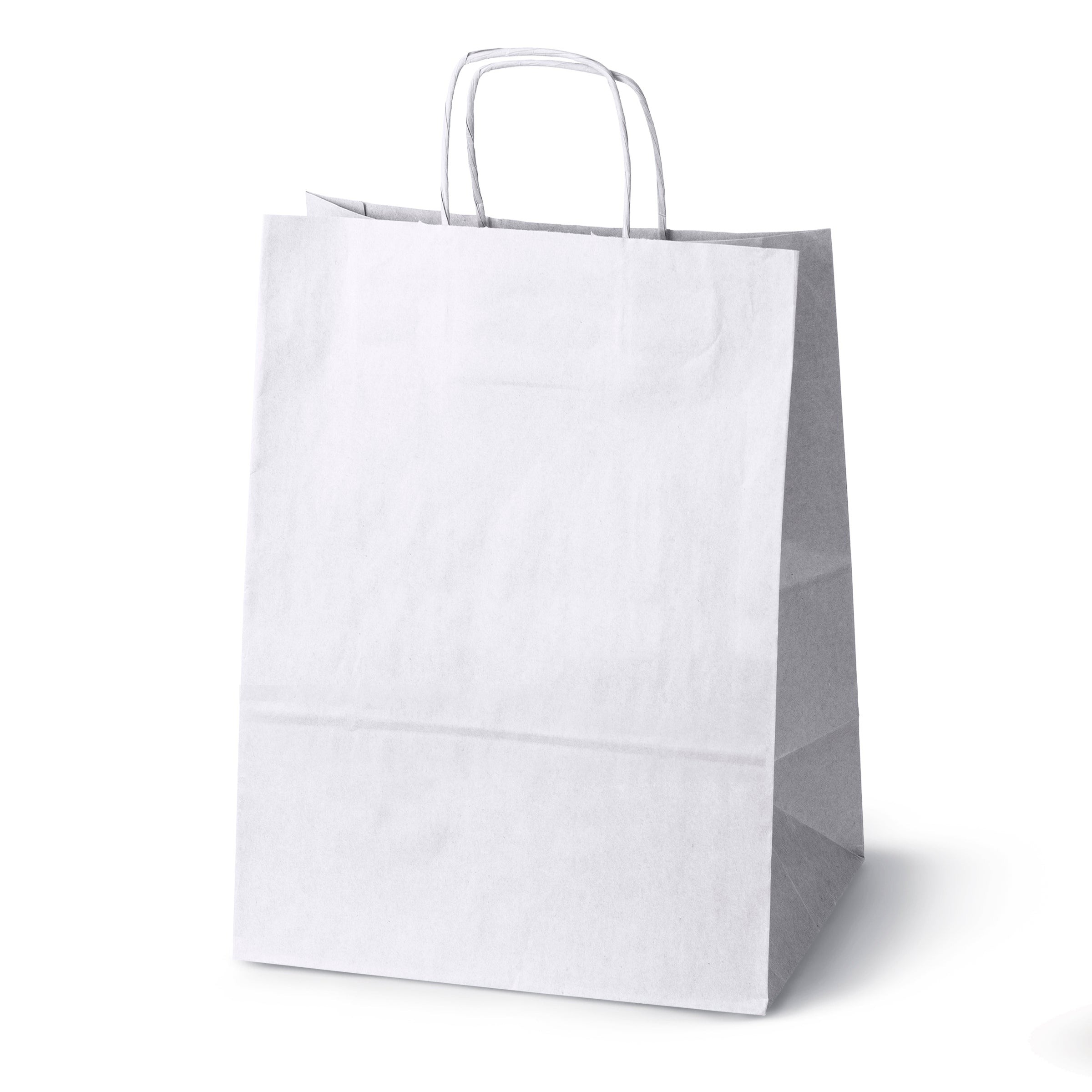 Papiertasche mit Papierkordel weiß