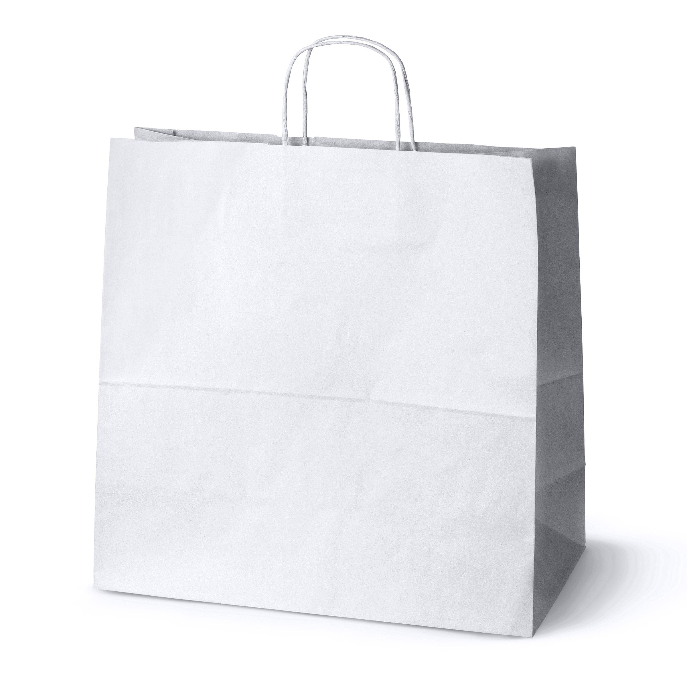 Papiertasche mit Papierkordel weiß