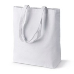 Baumwolltasche mit langen Henkeln weiß