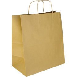 PS106G001 Papiertasche mit Papierkordel EKO PLUS braun glatt.