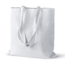 Baumwolltasche mit langen Henkeln weiß