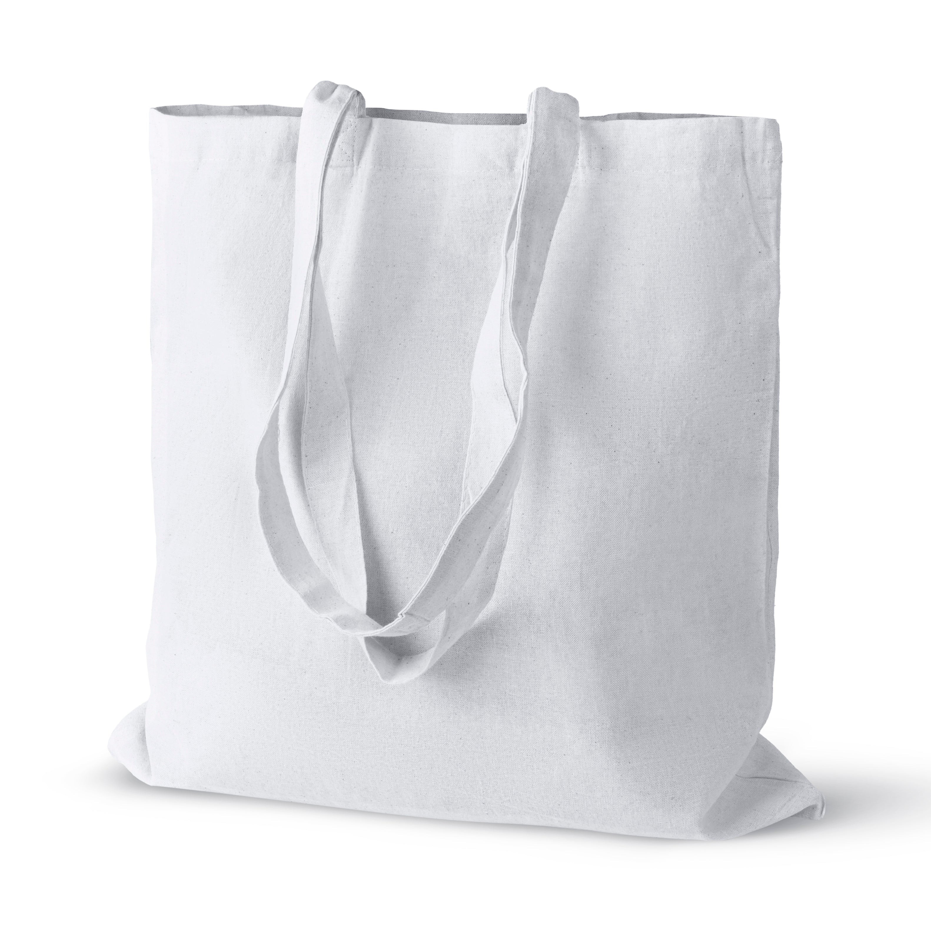 Baumwolltasche mit langen Henkeln weiß
