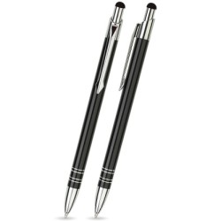 BT-01 Kugelschreiber Touch Pen. Schwarz - glänzend.