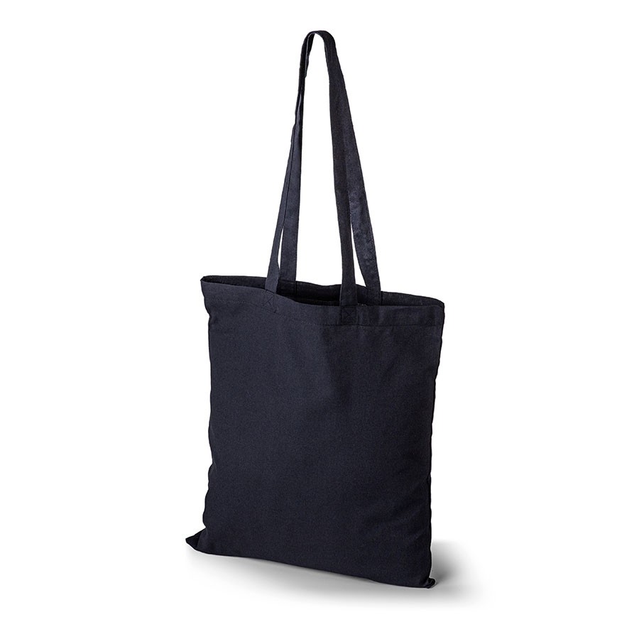 Baumwolltasche mit langen Henkeln schwarz