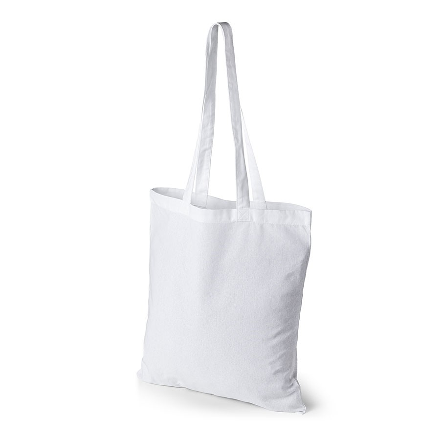 Oeko-Tex STANDARD 100 Baumwolltasche mit langen Henkeln weiß