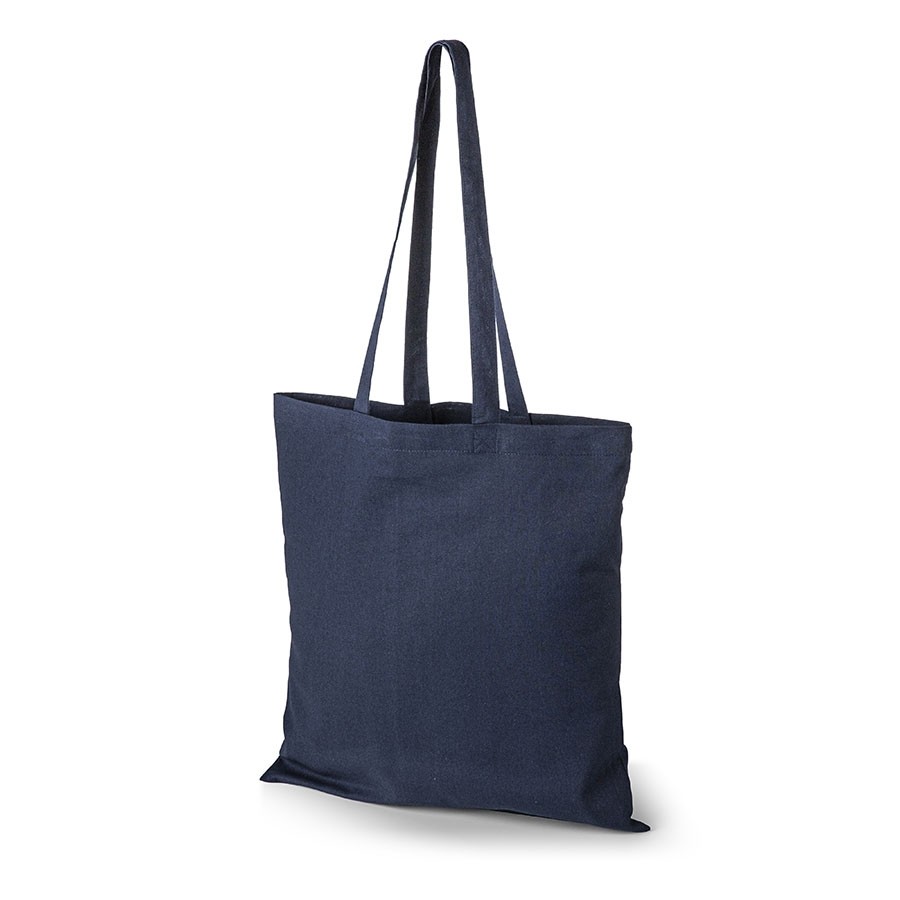 Oeko-Tex STANDARD 100 Baumwolltasche mit langen Henkeln marineblau