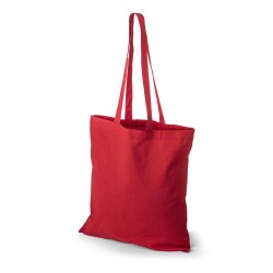 Oeko-Tex STANDARD 100 Baumwolltasche mit langen Henkeln rot