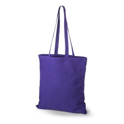 Violett Oeko-Tex STANDARD 100 Baumwolltasche mit langen Henkeln