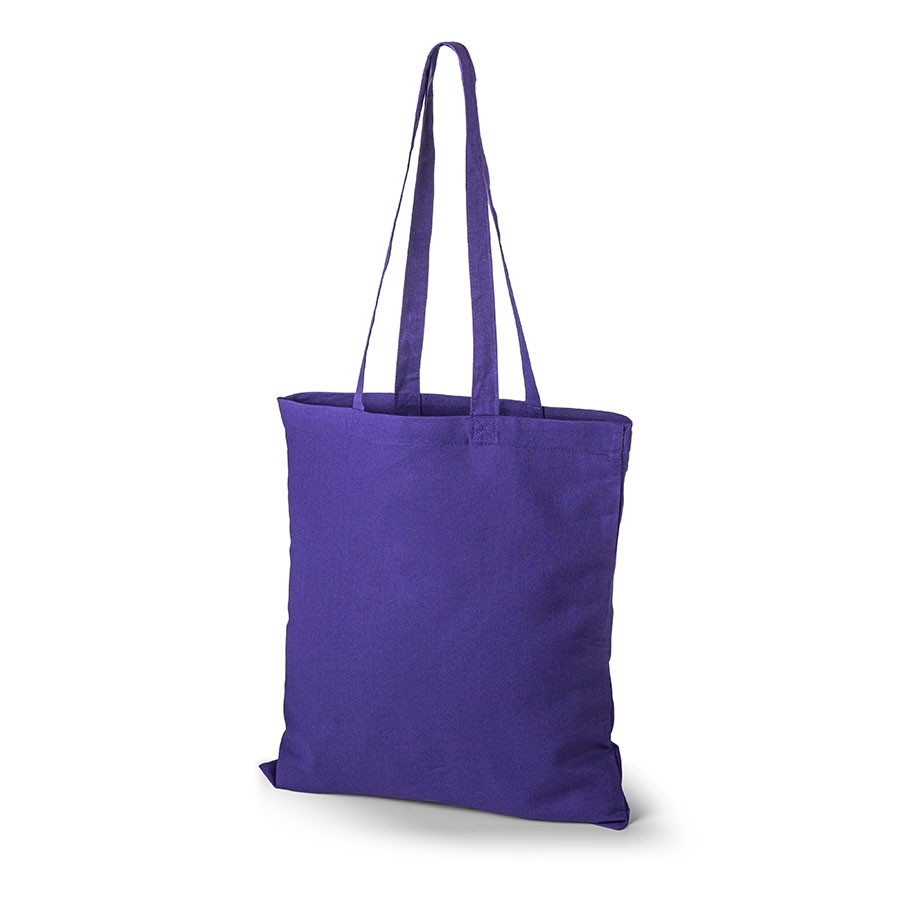 Oeko-Tex STANDARD 100 Baumwolltasche mit langen Henkeln violett