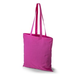 Pinke Oeko-Tex STANDARD 100 Baumwolltasche mit langen Henkeln