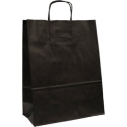 Papiertasche mit Papierkordel schwarz