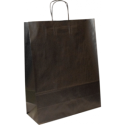 Papiertasche mit Papierkordel schwarz