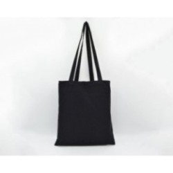 Baumwolltasche mit langen Henkeln schwarz