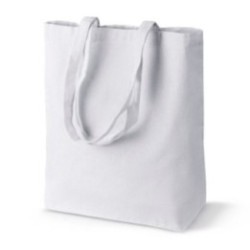 Baumwolltasche mit langen Henkeln weiß