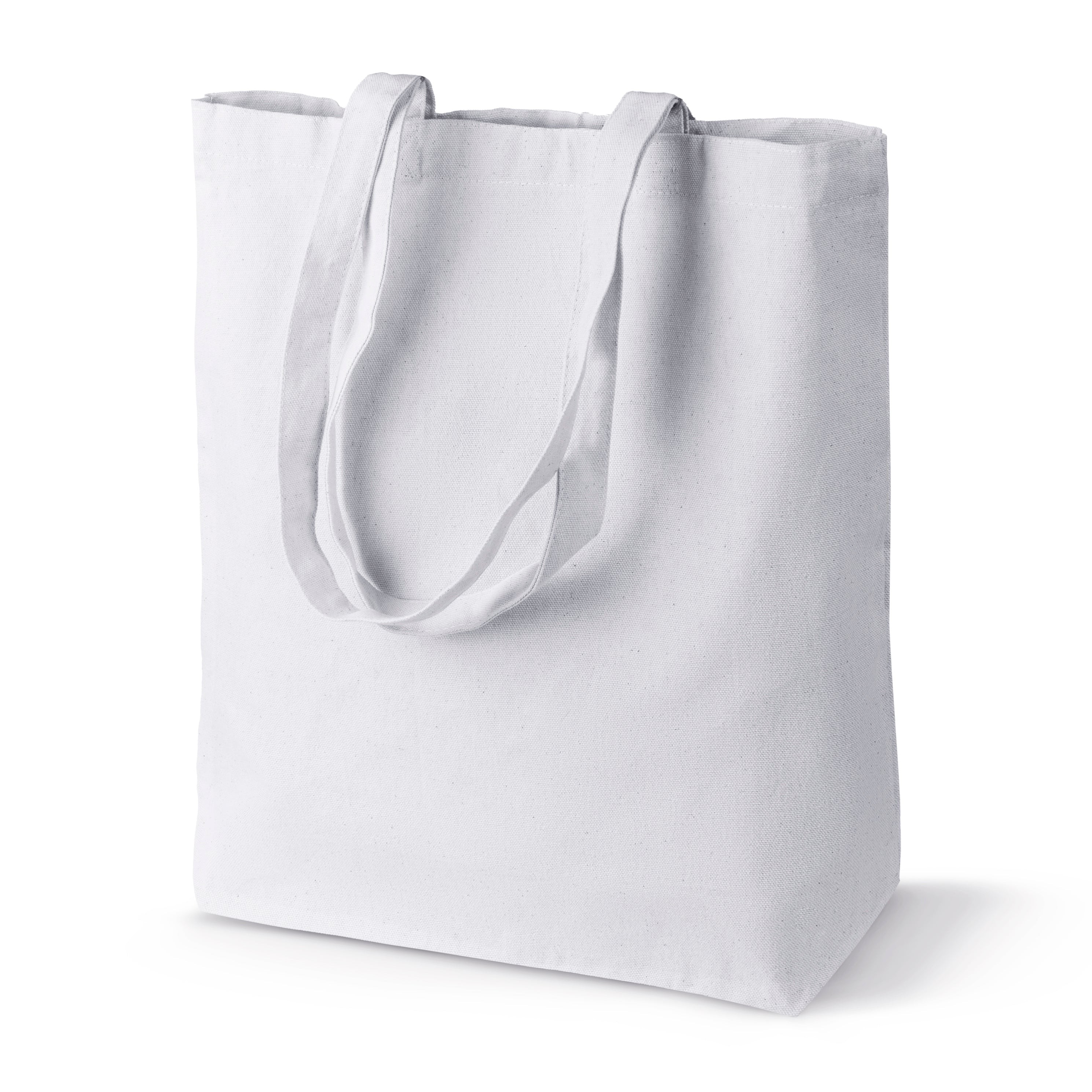 Baumwolltasche mit langen Henkeln weiß