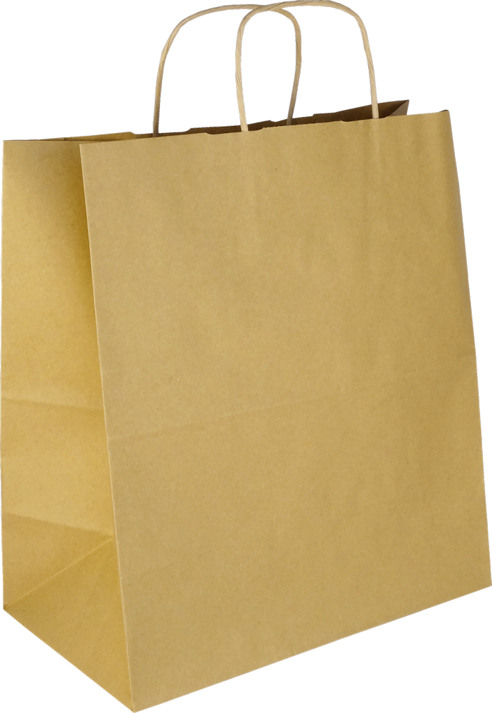 PS106G001 Papiertasche mit Papierkordel EKO PLUS braun glatt.