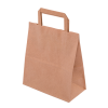 Papiertasche mit Flachhenkel braun