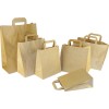 Papiertasche mit Flachhenkel braun